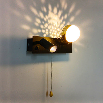 Contemporary Creative Rectangle Iron & PC Rotatable LED Wall Sconce Lamp For Bedroom
