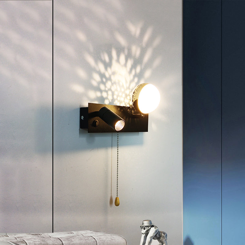 Contemporary Creative Rectangle Iron & PC Rotatable LED Wall Sconce Lamp For Bedroom