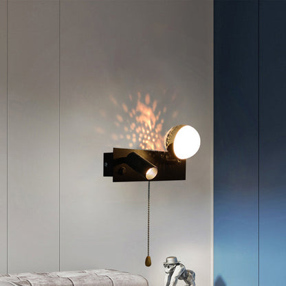 Contemporary Creative Rectangle Iron & PC Rotatable LED Wall Sconce Lamp For Bedroom