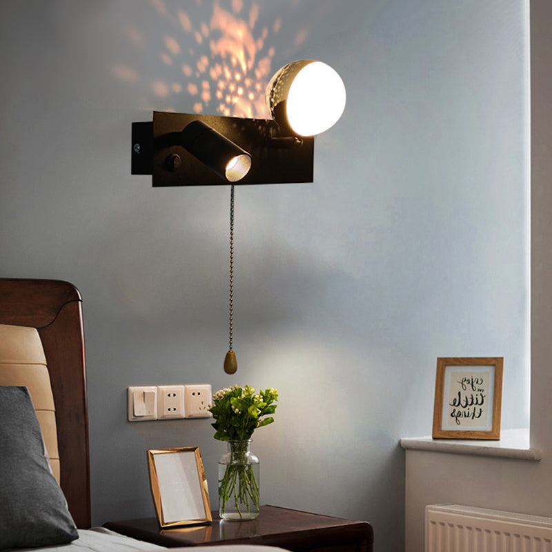 Contemporary Creative Rectangle Iron & PC Rotatable LED Wall Sconce Lamp For Bedroom