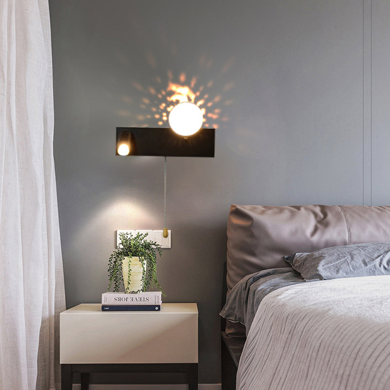 Contemporary Creative Rectangle Iron & PC Rotatable LED Wall Sconce Lamp For Bedroom