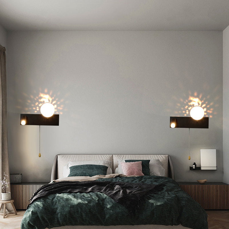 Contemporary Creative Rectangle Iron & PC Rotatable LED Wall Sconce Lamp For Bedroom