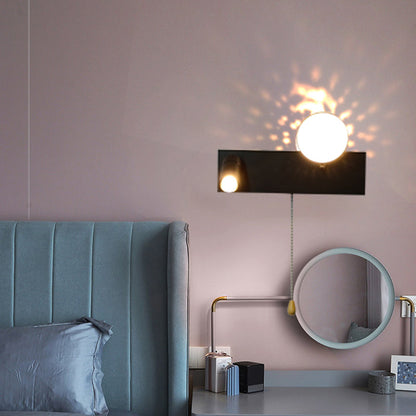 Contemporary Creative Rectangle Iron & PC Rotatable LED Wall Sconce Lamp For Bedroom
