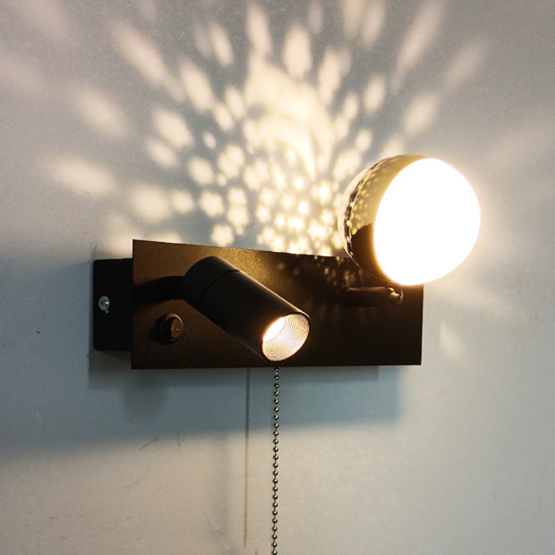 Contemporary Creative Rectangle Iron & PC Rotatable LED Wall Sconce Lamp For Bedroom