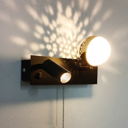 Contemporary Creative Rectangle Iron & PC Rotatable LED Wall Sconce Lamp For Bedroom