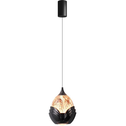 Contemporary Nordic Water Drop Acrylic Aluminum Liftable LED Pendant Light For Bedroom