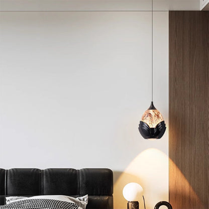 Contemporary Nordic Water Drop Acrylic Aluminum Liftable LED Pendant Light For Bedroom