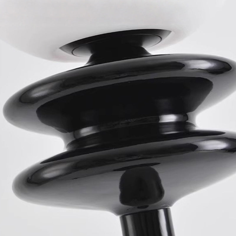 Modern Minimalist Round Resin Acrylic 1-Light Standing Floor Lamp For Living Room