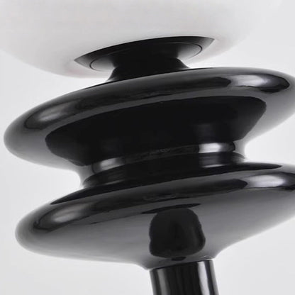Modern Minimalist Round Resin Acrylic 1-Light Standing Floor Lamp For Living Room