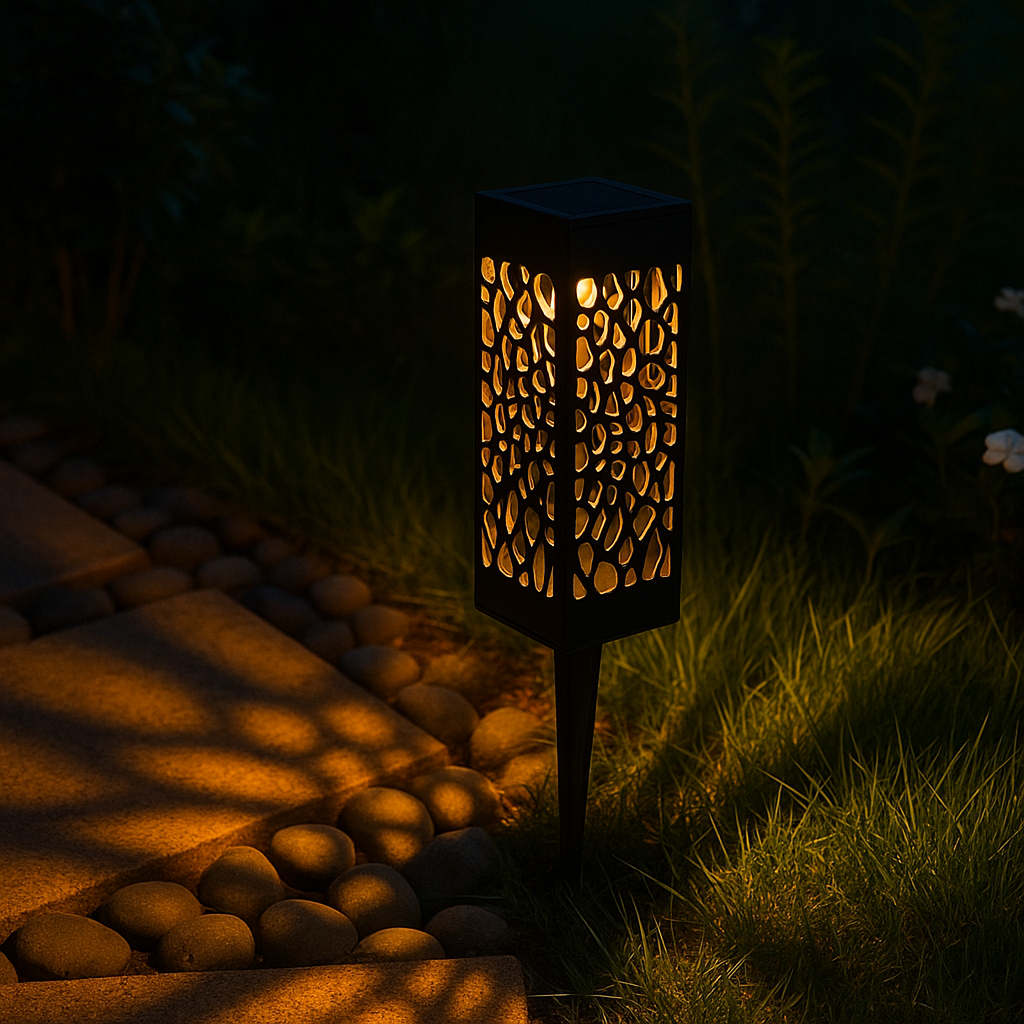 Modern Simplicity Solar Waterproof Rectangular ABS Plastic LED Outdoor Light For Garden