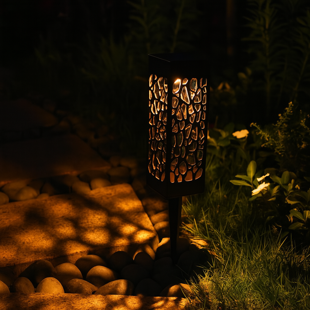 Modern Simplicity Solar Waterproof Rectangular ABS Plastic LED Outdoor Light For Garden