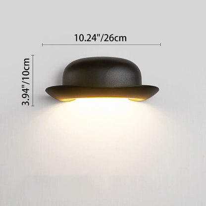 Contemporary Creative Hat Waterproof Aluminum PC Outdoor LED Wall Sconce Lamp For Outdoor Patio