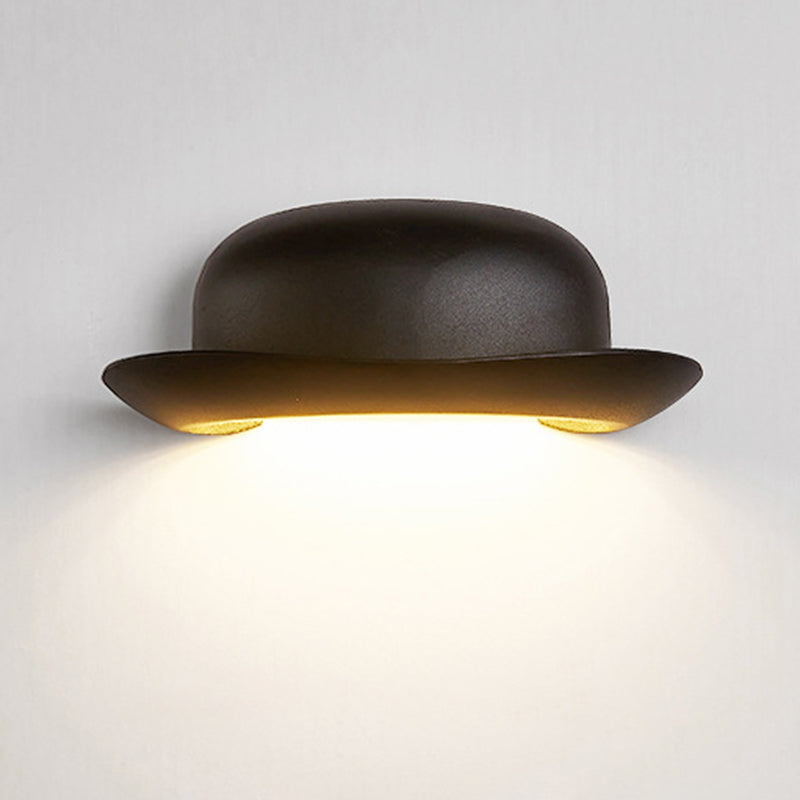 Contemporary Creative Hat Waterproof Aluminum PC Outdoor LED Wall Sconce Lamp For Outdoor Patio
