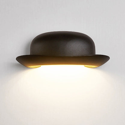 Contemporary Creative Hat Waterproof Aluminum PC Outdoor LED Wall Sconce Lamp For Outdoor Patio