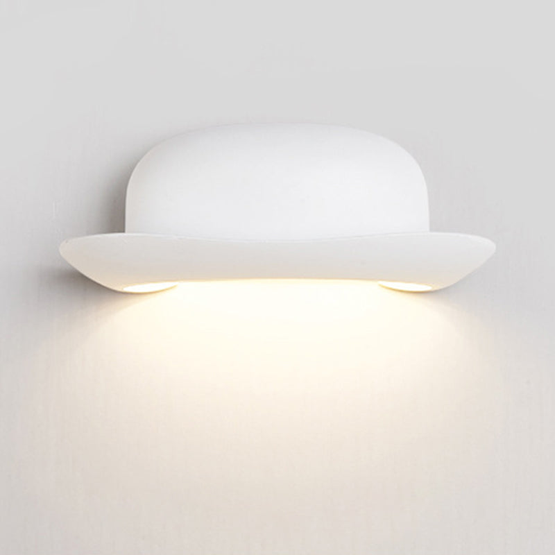 Contemporary Creative Hat Waterproof Aluminum PC Outdoor LED Wall Sconce Lamp For Outdoor Patio