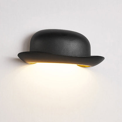 Contemporary Creative Hat Waterproof Aluminum PC Outdoor LED Wall Sconce Lamp For Outdoor Patio