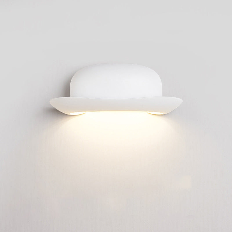 Contemporary Creative Hat Waterproof Aluminum PC Outdoor LED Wall Sconce Lamp For Outdoor Patio