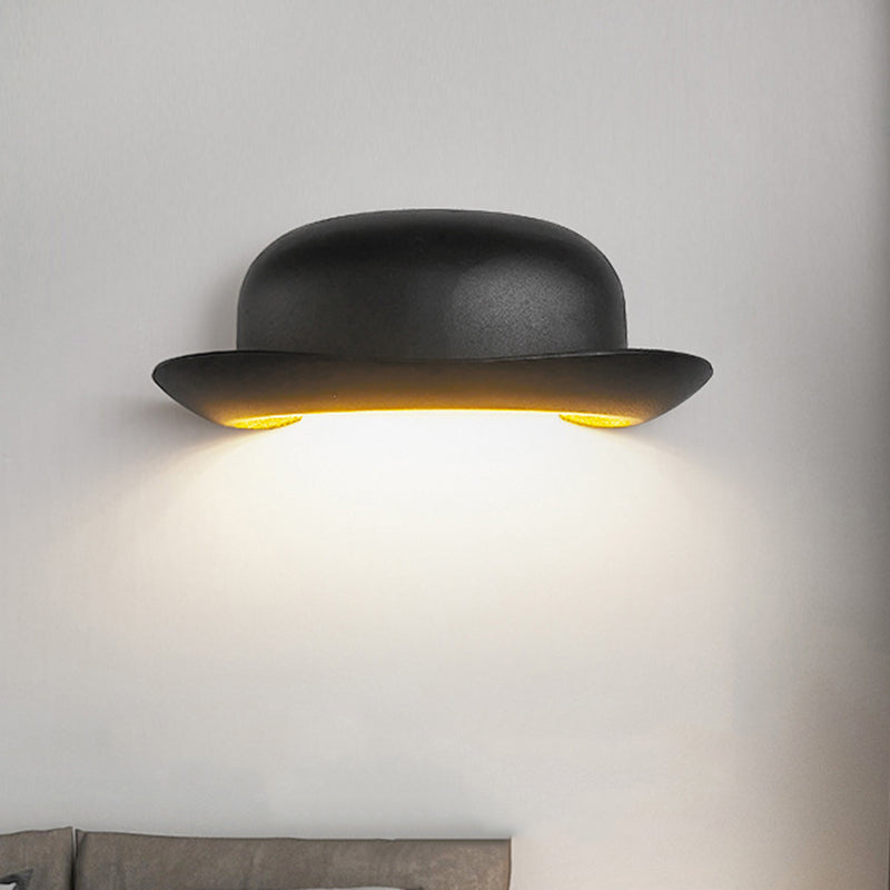 Contemporary Creative Hat Waterproof Aluminum PC Outdoor LED Wall Sconce Lamp For Outdoor Patio