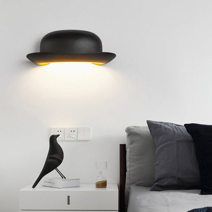 Contemporary Creative Hat Waterproof Aluminum PC Outdoor LED Wall Sconce Lamp For Outdoor Patio