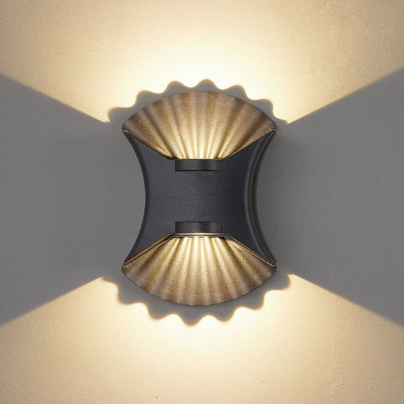 Contemporary Creative Waterproof Conch Aluminum Glass Outdoor LED Wall Sconce Lamp For Outdoor Patio