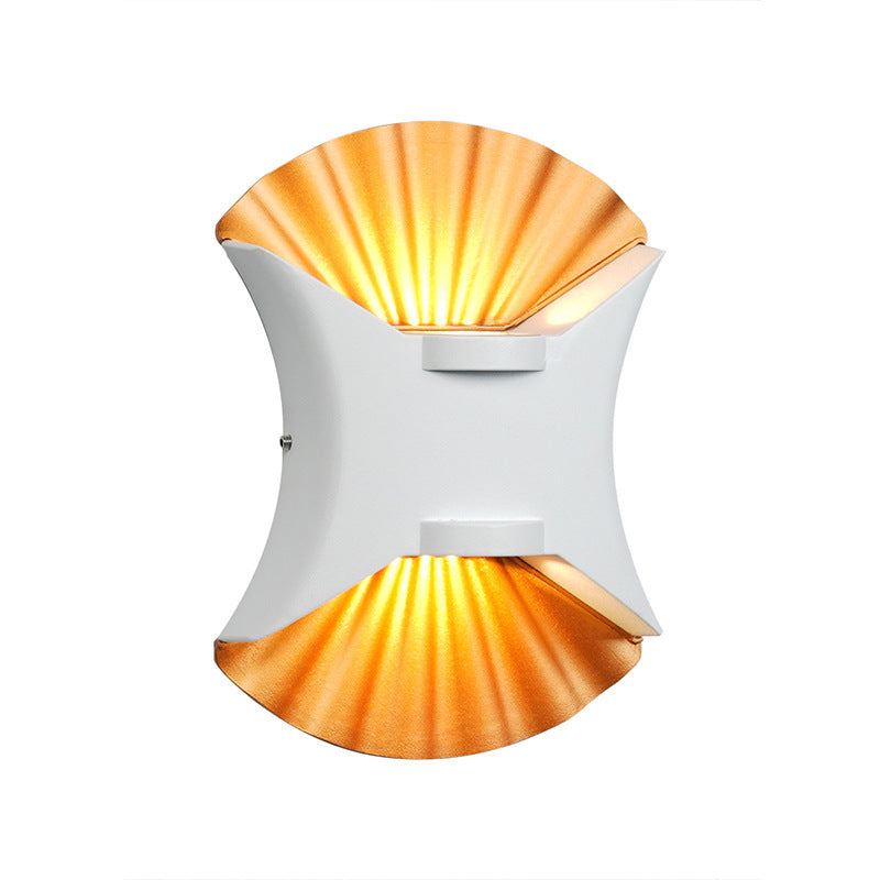 Contemporary Creative Waterproof Conch Aluminum Glass Outdoor LED Wall Sconce Lamp For Outdoor Patio
