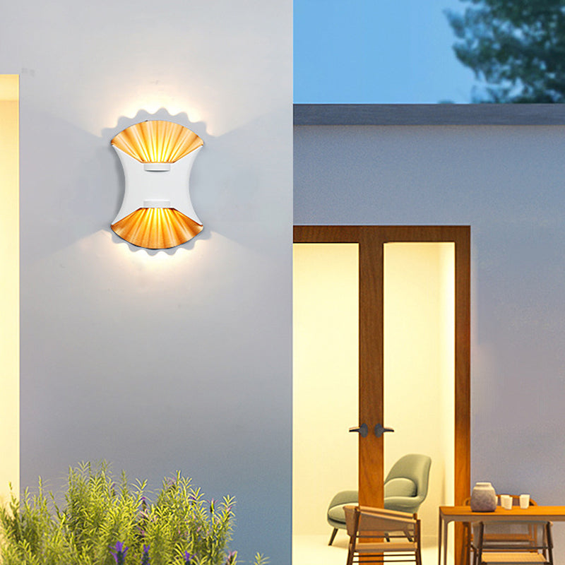 Contemporary Creative Waterproof Conch Aluminum Glass Outdoor LED Wall Sconce Lamp For Outdoor Patio