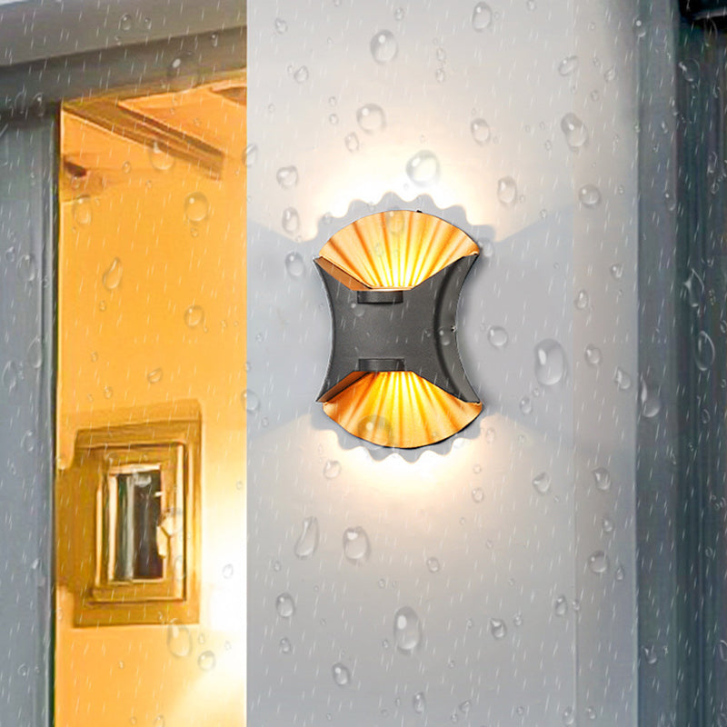 Contemporary Creative Waterproof Conch Aluminum Glass Outdoor LED Wall Sconce Lamp For Outdoor Patio