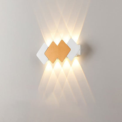 Contemporary Creative Waterproof Rhombus Aluminum Outdoor LED Wall Sconce Lamp For Garden