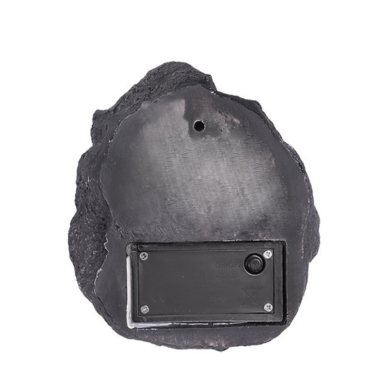 Modern Minimalist Waterproof Stone Plastic Resin Solar LED Outdoor Light For Garden