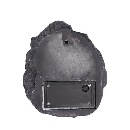 Modern Minimalist Waterproof Stone Plastic Resin Solar LED Outdoor Light For Garden