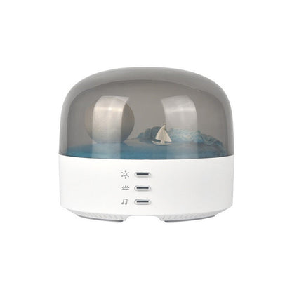 Contemporary Creative Bluetooth Round ABS PC PVC USB LED Kids Night Light For Bedroom