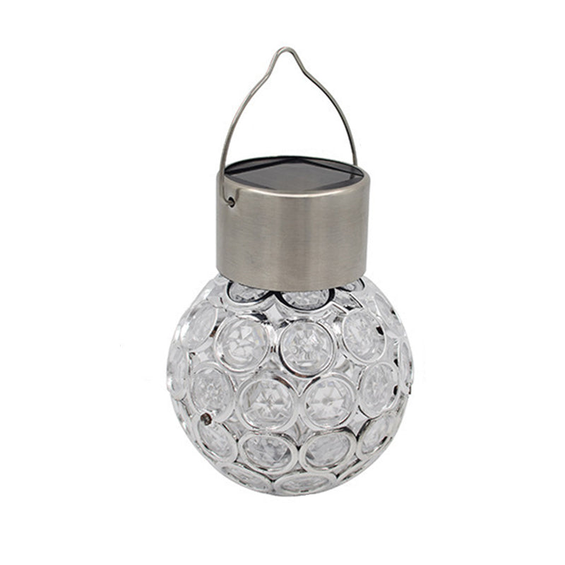 Modern Art Deco Globe Waterproof Solar Stainless Steel PVC Iron LED Outdoor Lights  Landscape Lighting  For Garden