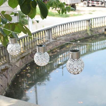 Modern Art Deco Globe Waterproof Solar Stainless Steel PVC Iron LED Outdoor Lights  Landscape Lighting  For Garden