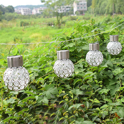Modern Art Deco Globe Waterproof Solar Stainless Steel PVC Iron LED Outdoor Lights  Landscape Lighting  For Garden