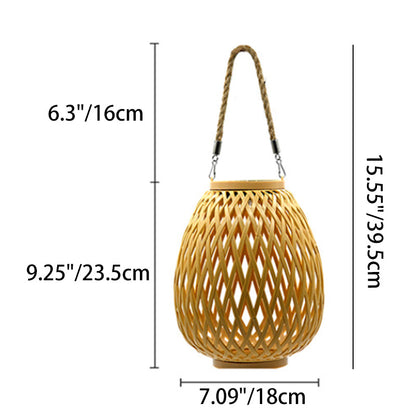 Modern Art Deco Waterproof Solar Lantern Plastic Imitated Rattan Weaving LED Outdoor Lights Landscape Lighting For Garden
