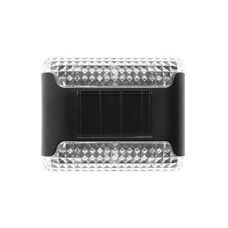 Modern Minimalist Waterproof Solar Rectangular Plastic LED Wall Sconce Lamp For Outdoor Patio
