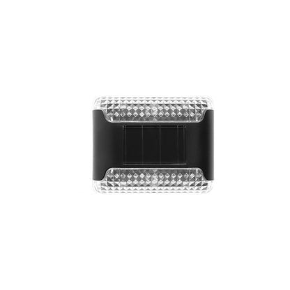 Modern Minimalist Waterproof Solar Rectangular Plastic LED Wall Sconce Lamp For Outdoor Patio