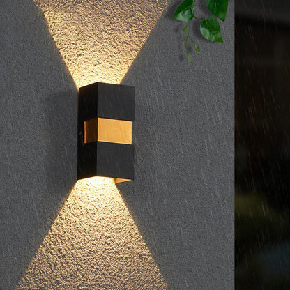 Modern Minimalist Waterproof Cuboid Aluminum Outdoor LED Wall Sconce Lamp For Outdoor Patio
