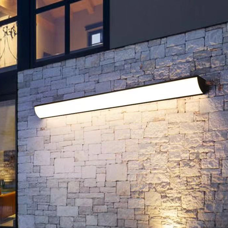 Modern Minimalist Waterproof Rectangular Aluminum Acrylic LED Outdoor Wall Sconce Lamp For Garden