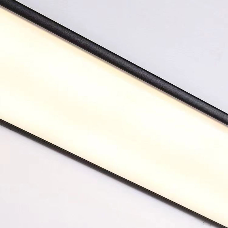 Modern Minimalist Waterproof Rectangular Aluminum Acrylic LED Outdoor Wall Sconce Lamp For Garden