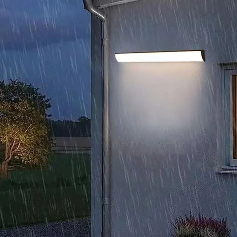 Modern Minimalist Waterproof Rectangular Aluminum Acrylic LED Outdoor Wall Sconce Lamp For Garden