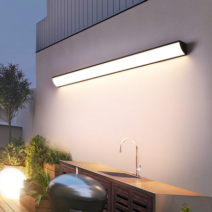 Modern Minimalist Waterproof Rectangular Aluminum Acrylic LED Outdoor Wall Sconce Lamp For Garden