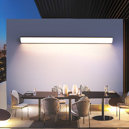 Modern Minimalist Waterproof Rectangular Aluminum Acrylic LED Outdoor Wall Sconce Lamp For Garden