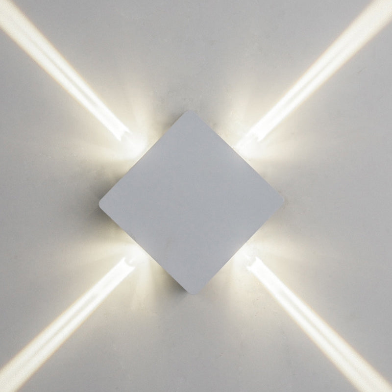 Contemporary Industrial Round Square Waterproof Aluminum Acrylic LED Outdoor Wall Sconce Lamp For Outdoor Patio