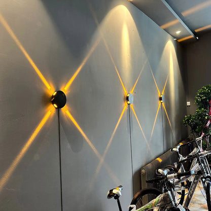 Contemporary Industrial Round Square Waterproof Aluminum Acrylic LED Outdoor Wall Sconce Lamp For Outdoor Patio