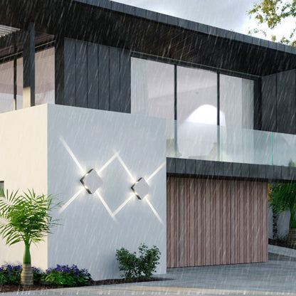 Contemporary Industrial Round Square Waterproof Aluminum Acrylic LED Outdoor Wall Sconce Lamp For Outdoor Patio