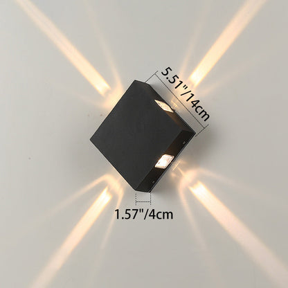 Contemporary Industrial Round Square Waterproof Aluminum Acrylic LED Outdoor Wall Sconce Lamp For Outdoor Patio