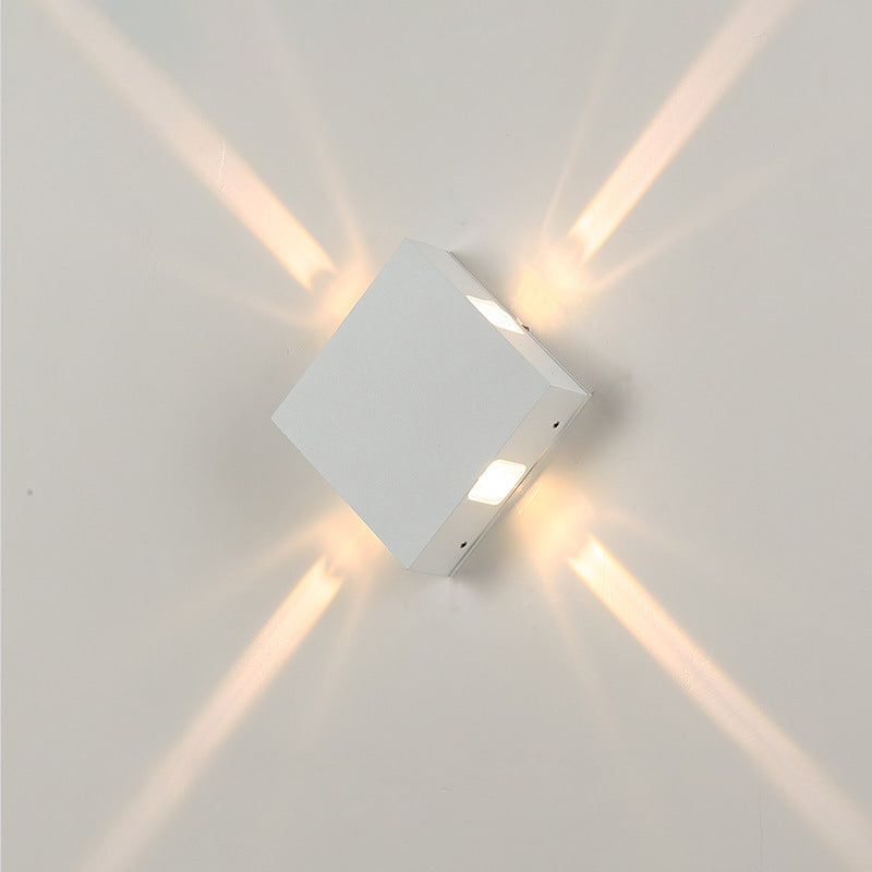 Contemporary Industrial Round Square Waterproof Aluminum Acrylic LED Outdoor Wall Sconce Lamp For Outdoor Patio