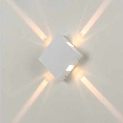 Contemporary Industrial Round Square Waterproof Aluminum Acrylic LED Outdoor Wall Sconce Lamp For Outdoor Patio