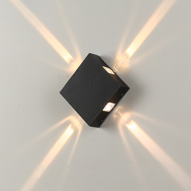 Contemporary Industrial Round Square Waterproof Aluminum Acrylic LED Outdoor Wall Sconce Lamp For Outdoor Patio